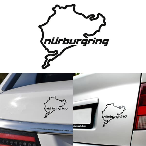 Car Styling Racing Road Nurburgring Creative Fashion Window White