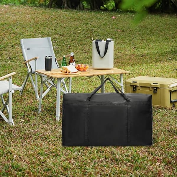 1 stk. ekstra stor vanntett flyttebag, vaskepose, handlepose Black