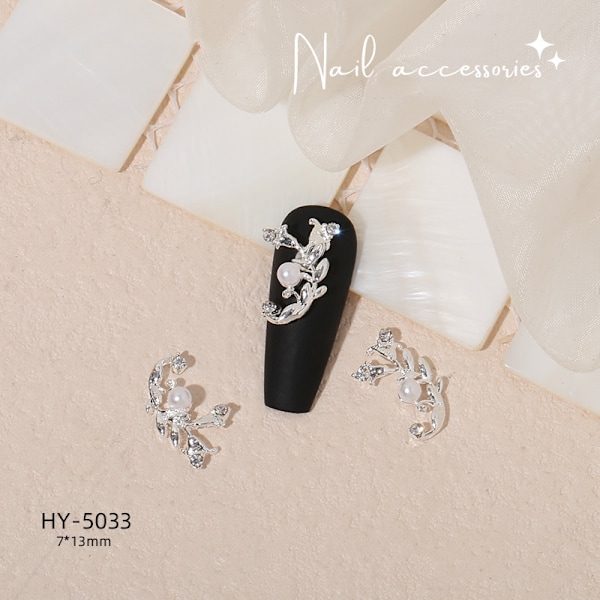 3 stk Nail Art Charm 3D Butterfly Moon Rhinestones Love Nail Dri F 3Pcs