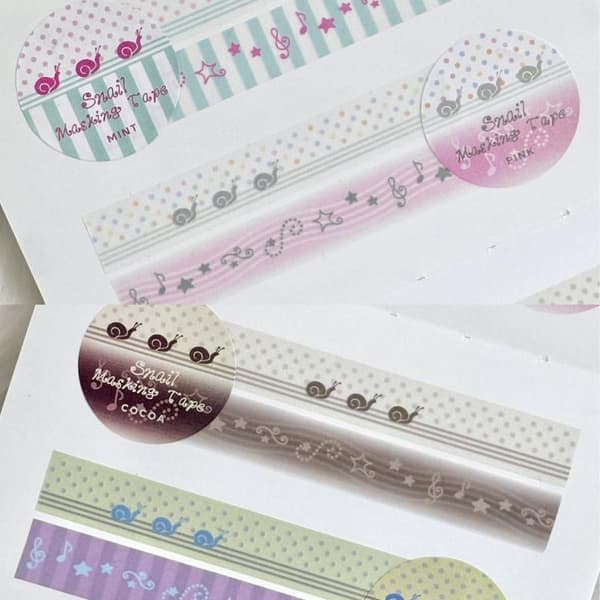 e Snail Musikalske Noder Dekorativ Masking Tape Håndkonto Deco A1