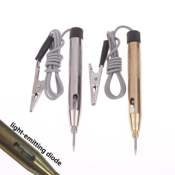 1/3 stk. Universal DC 6-24V Auto Bil Lys Kredsløbstester Lampe Vo Silver 1pcs