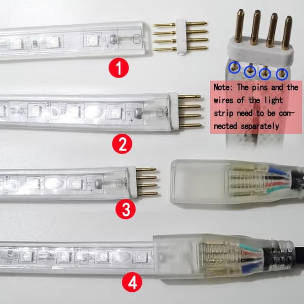 1 stk. 220V EU COB LED Strip lysdæmper manuel controller med 50/100M D