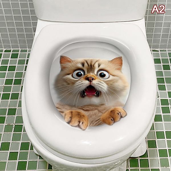 Vedenkestävä wc-kannen tarra Uutuus Creative Funny Toile A2
