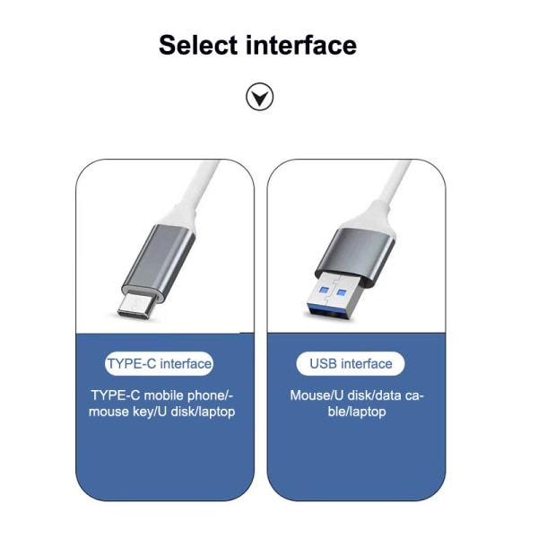 Mini USB Typ C Hub Adapter Multi Splitter 4in1 UltraSlim Super silver USB