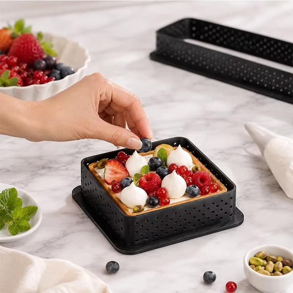 1 stk husholdnings DIY tertering non-stick perforert kake pai mous A1