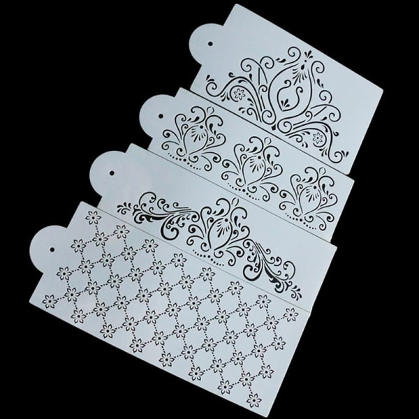 Princess Lace Cake Cupcake Stencils Flexible Craft Stencils 4 P