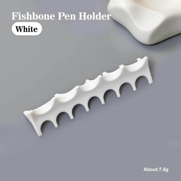 Silikone neglekunstbørsteholder – Fiskebensdesign Multi-Comp White