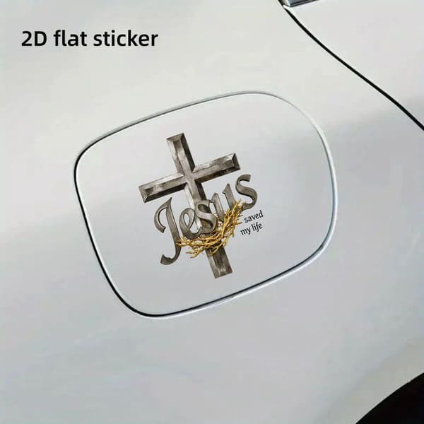 1 st vinylkrona av törnen korsdekal religiös dekal för bil