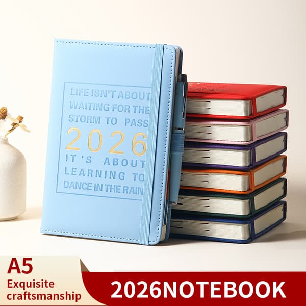 2026 Planner A5 Agenda PU-omslag Notesbog Tidsplan Forretningsorga A3