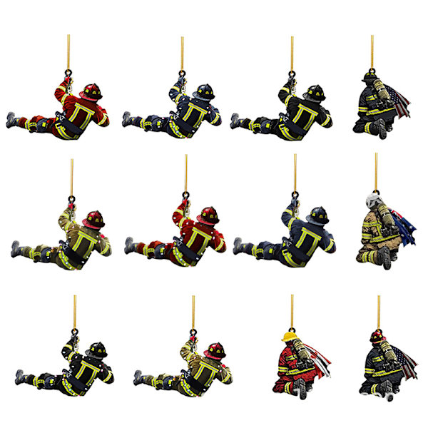Henkilökohtainen palomies Palomies auton koristelu riipus Fire Pe A9