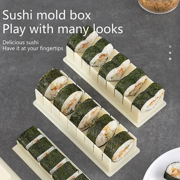 Bärbar DIY Sushi Maker Making Kit Rice Roller Form For Beginn 4