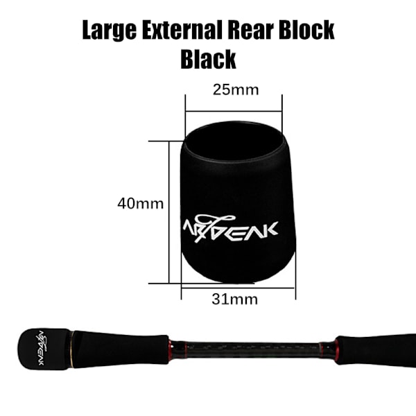 Fiskestangsstik FishingRod Skridsikkert håndtag Beskyttelsesetui Lur blue 25mm