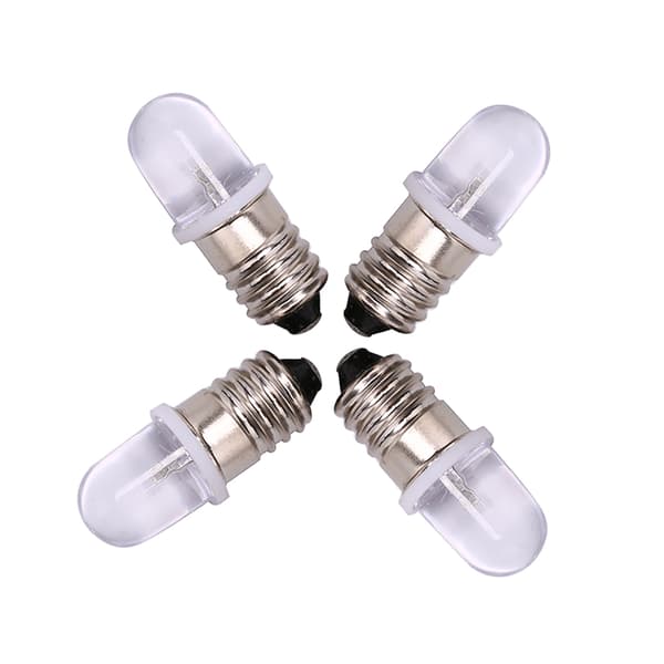 5 stk E10 Led-pære DC 3V 4,5V Instrumentpære Indikatorpære white DC4.5V