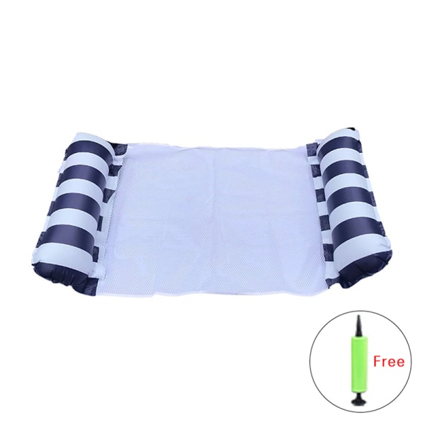 Vikbar flytande vattenhängmatta med inflator Float Lounger Inf Dark blue