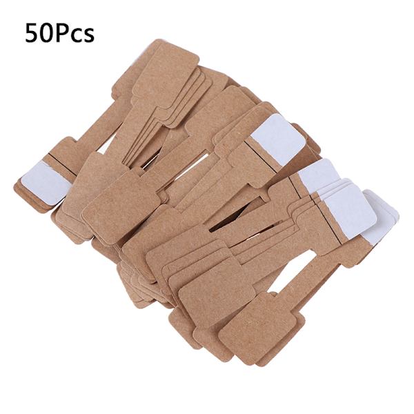 50/100 stk. firkantede blanke prisetiketter for halskjede, ring og smykker 50Pcs