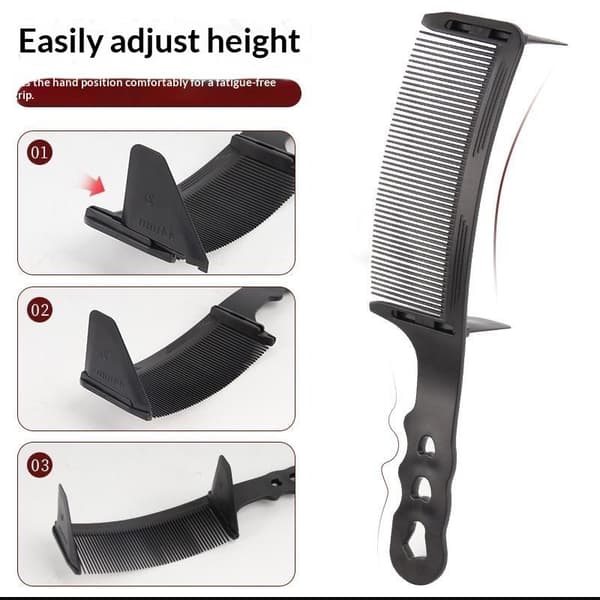 Barber Flat Top Hårkam Böjd Hårklippning Böjd Posi White