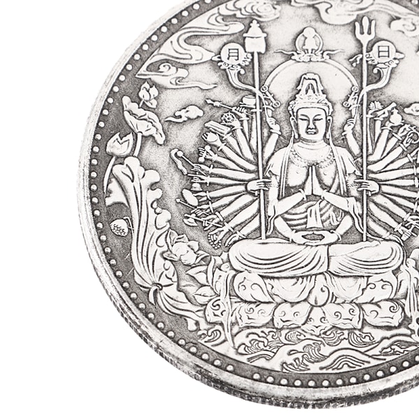Tibet Antikk Mynter Samling Tusen Hånd Guanyin Minnesmerke Copper