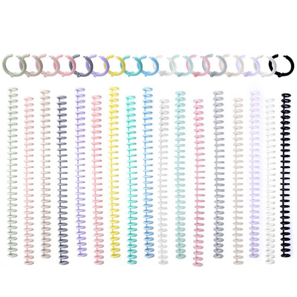 30 hull plastspiralringer for A4-papirnotebook-skrivesaker A7