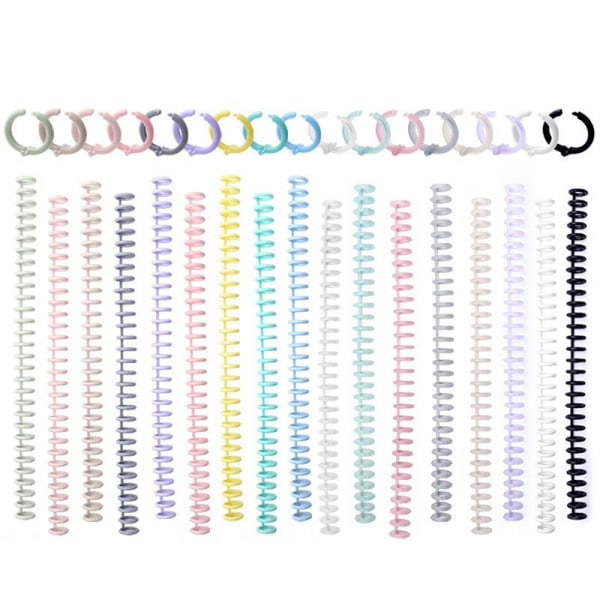 30 hull plastspiralringer for A4-papirnotebook-skrivesaker A8