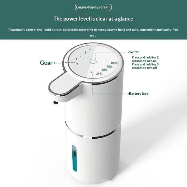 Kontaktfri skumsåpdispenser med sensor White