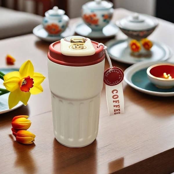 Rustfrit stål isoleret kop display temperatur kaffekop li A6