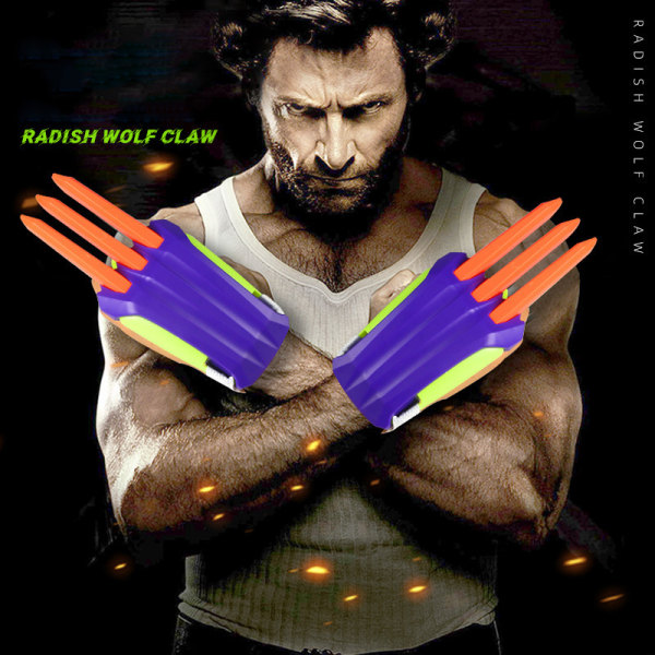 Gulrot 3D-utskrift Wolverines Claw Gravity Fidget Gulrotleker H Orange