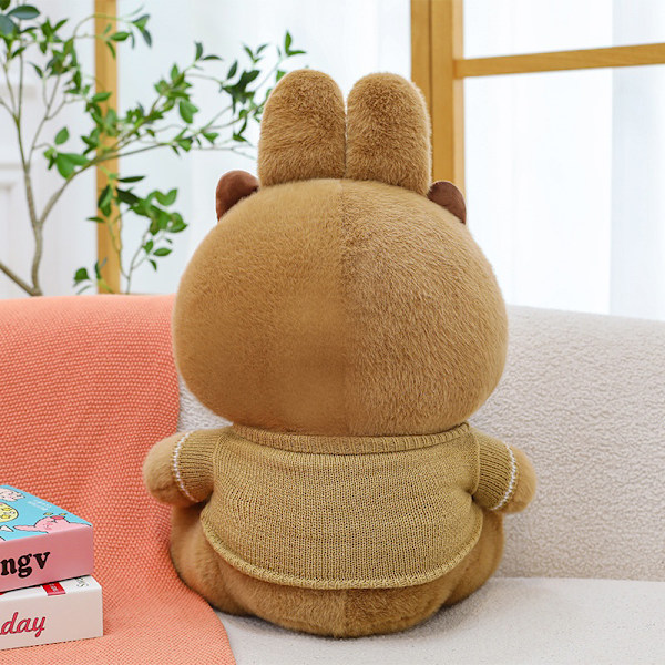 27/35cm Transform Sweater Series Labubu Plyschleksak Presenter Skrivbord Brown 35cm
