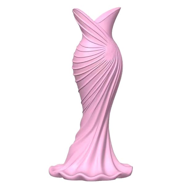 3D-printad elegant klänningsvas Minimalistisk blomvas Heminredning A6