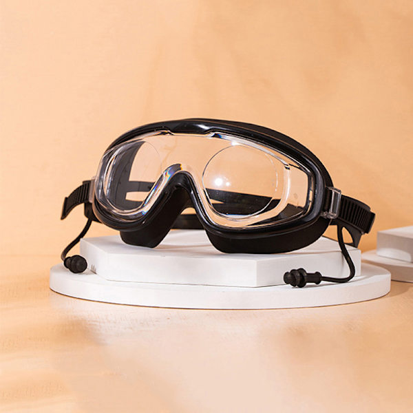 Big Frame Professional Svømming Vanntett, mykt silikonglass White