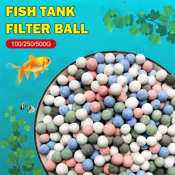 100-500g Fisketank Filterkuler Akvarium Biofiltermedier Akvar A1