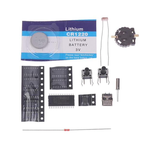 LED Dot Matrix Digital Klokkesett Loddeøvelsessett DIY Ele Red