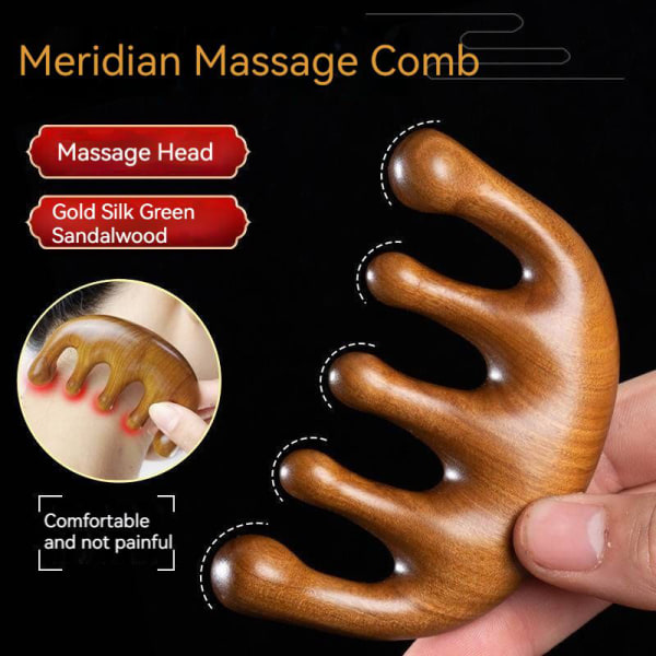 1 Stk Meridian Massage Kam Træpunkt Akupunktur Massage He