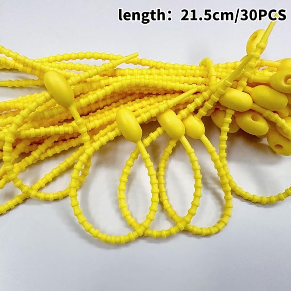 30 STK Silikone Genanvendelig Kabel Wire Organizer Winder Opbevaring Hol yellow 21.5CM