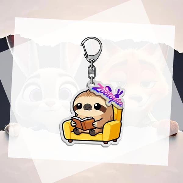 Zootopia Q Version Nyckelring Judy Nick Akryl Väska Hänge Bil K A3