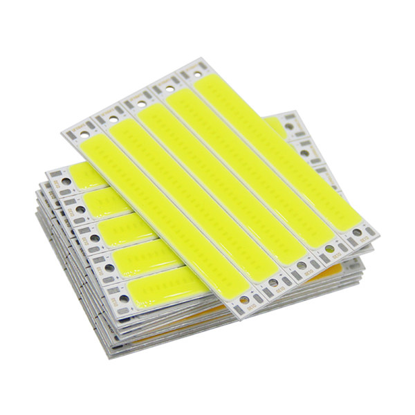 Hot rea 3V 3,7V DC 60mm 8mm LED COB Strip 3W Varm Kall Vit B cold white