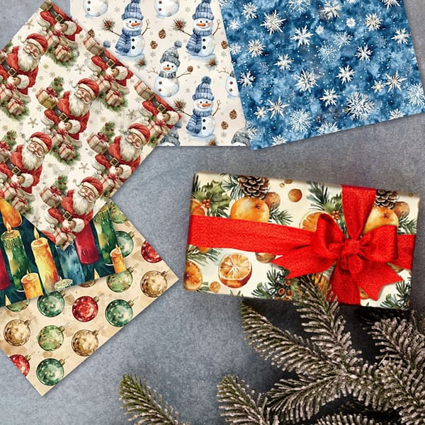 Jul Scrapbook Pappersblock 12 Ark 6x6 Glitter Konfetti Sn A3