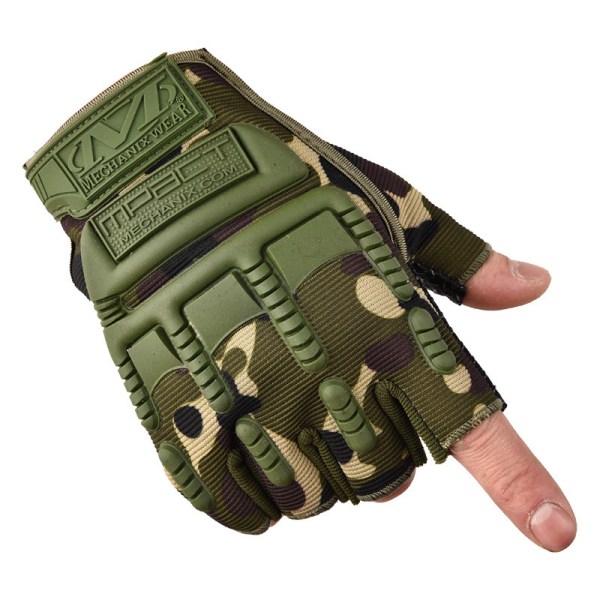 1Par Sommar Fingerless Taktiska Handskar Militär Män Kvinnor Army green