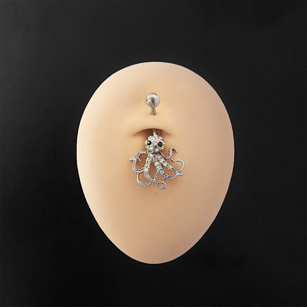 Zircon Starmoon Octopus Mave Navle Piercinger Sexet Mave Ring B A1