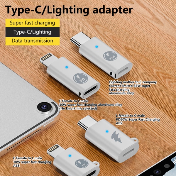 60W USB-C till Lightning Type-C PD Adapter För Iphone 15 Laddare A3