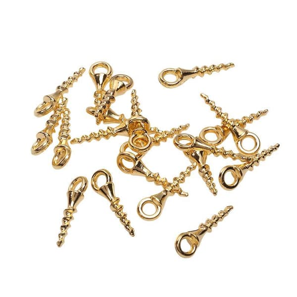 100 Mini DIY Metalskruer Smykkebøjler Til DIY Armbånd Halskæde E