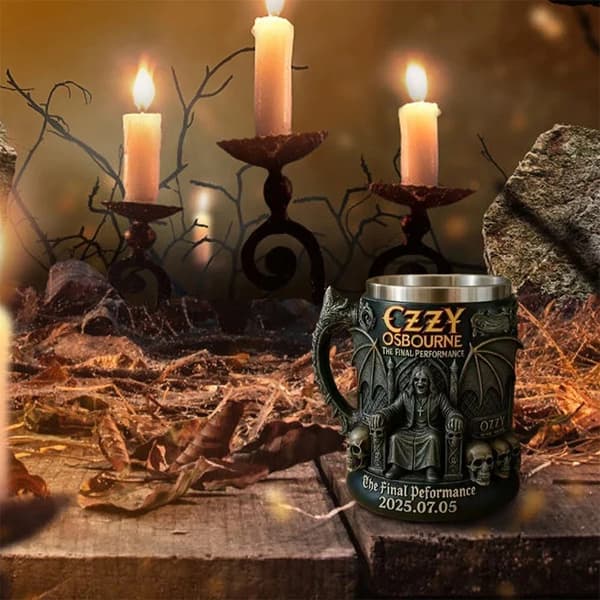 Halloween 3D Harpiks Ozzy Krus Osbourne Mindekrus Rustfrit Stål A