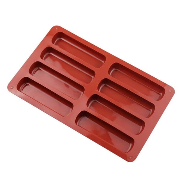 8 hullers lang stripe fingerkjeks silikonform 8 hullers ovn ca Red