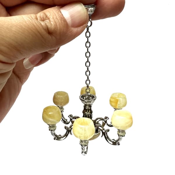 1:12 Dukkehus Miniature Lysekrone Light Loftlampe Light Fu A