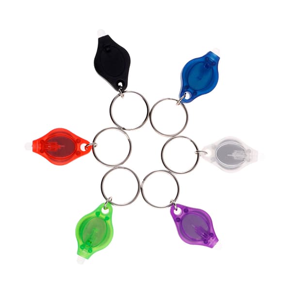Mini supermikro kirkas LED-retkeilytaskulamppu avaimenperä Red
