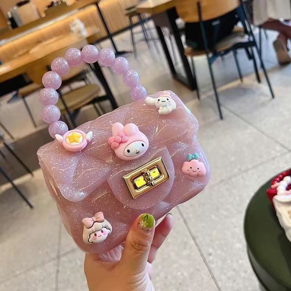 Sanrio e Jelly Bag Melody Chain Bag Skulder Crossbody Bag Mini A6