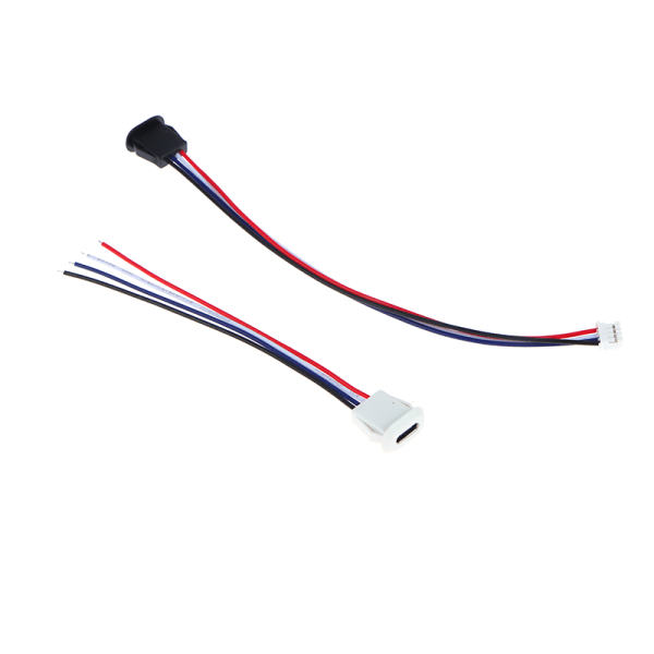4 Pin Press Type USB-kontakt Type-C Vanntett Med PH 2.0 Fe White WithoutPH2.0