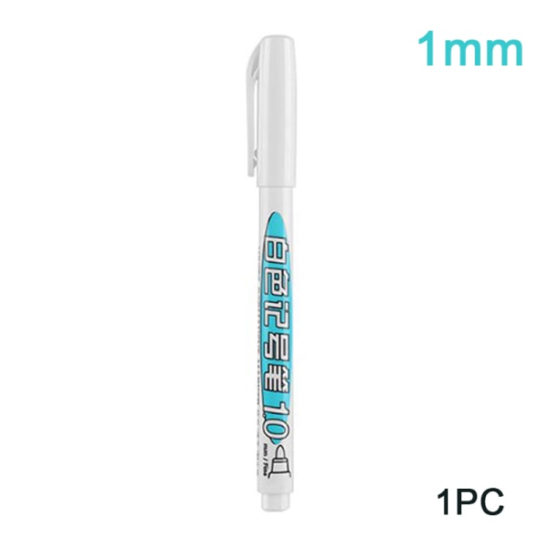 1/3 st 1 mm vit färg märkpenna med djupa hål set 1PC