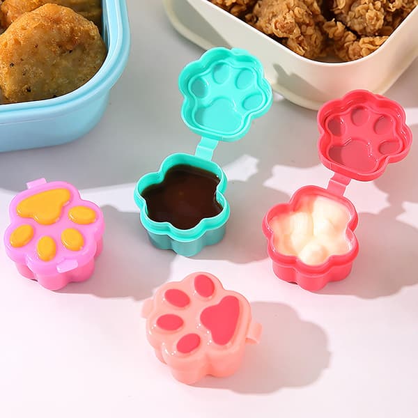 1kpl minikastikepullo Cat Paw ketsuppi sinappisäiliö Vuotopr Blue