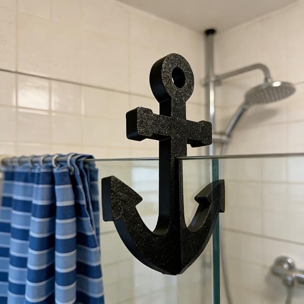 Ankerformet badeværelseskrog Black