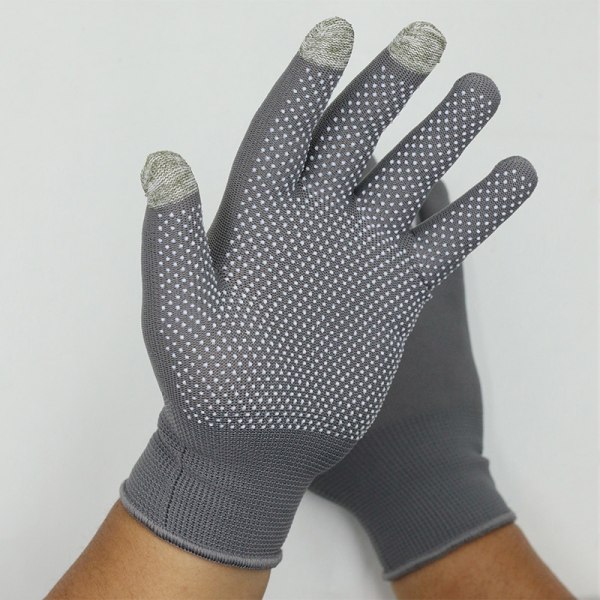 Ridning Anti-slip handskar för motorcykel cykling Sport män kvinnor Gray